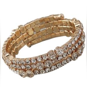 Rhinestone Spiraling Wrap Bracelet